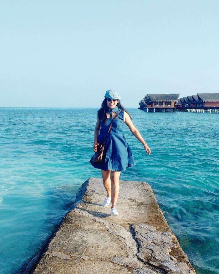 sushmita maldives honeymoon: day 1 posing