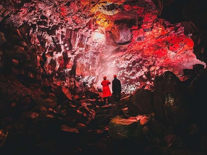 You can descend into and roam under a volcano!