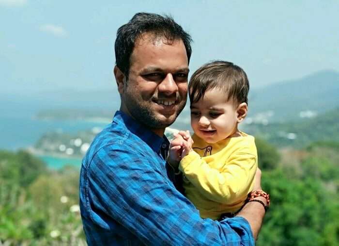 Father with her daughter in Thailand