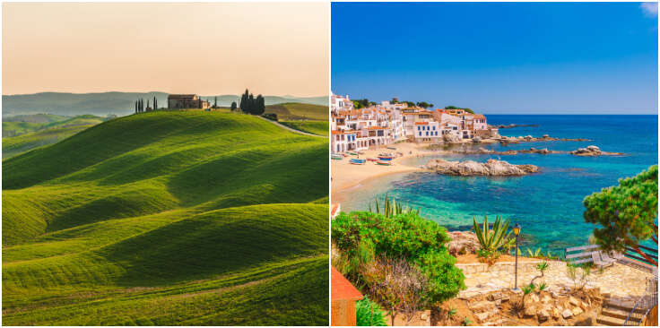 Landscapes of Italy and Spain