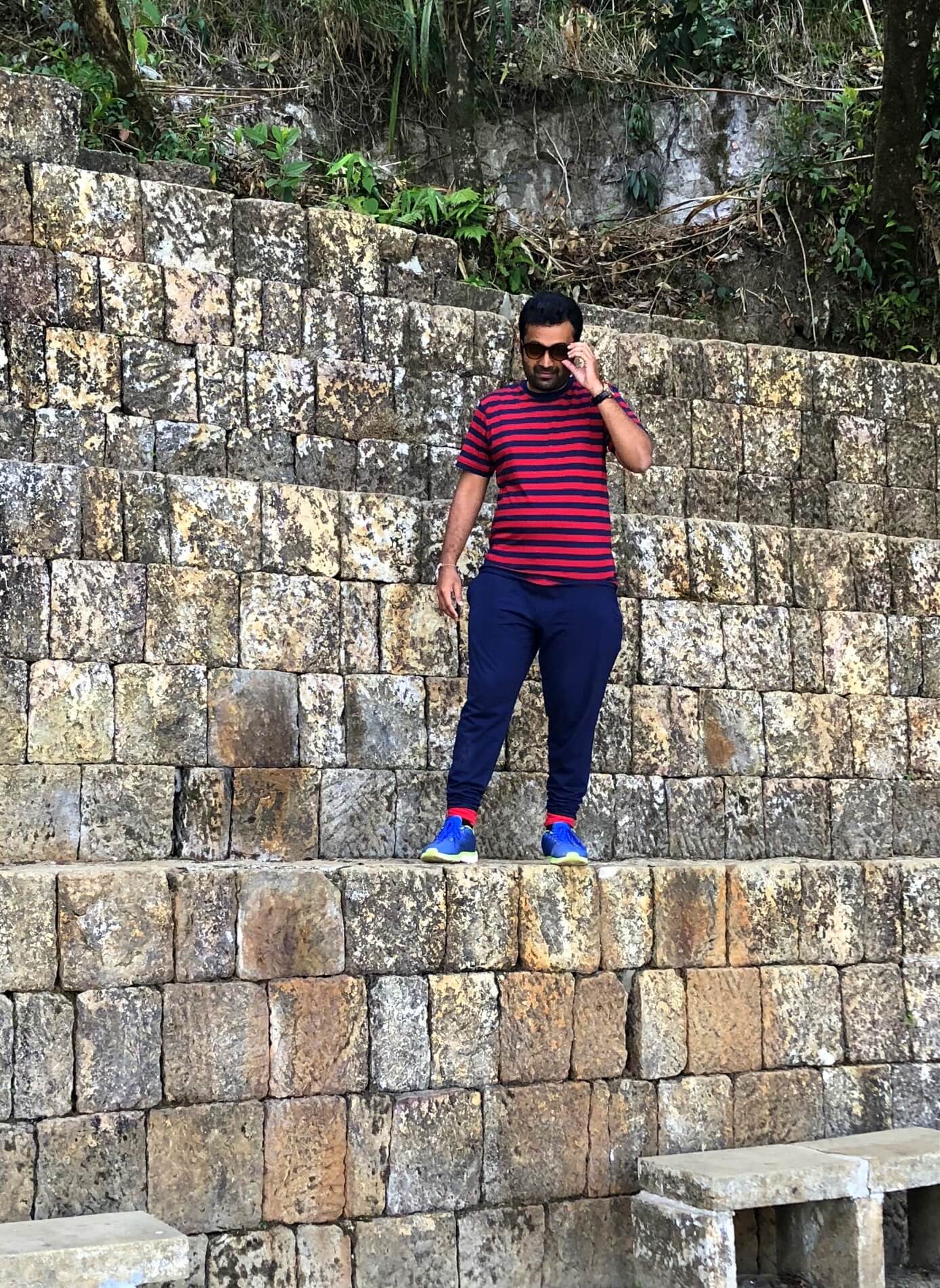 posing over the limeston caves