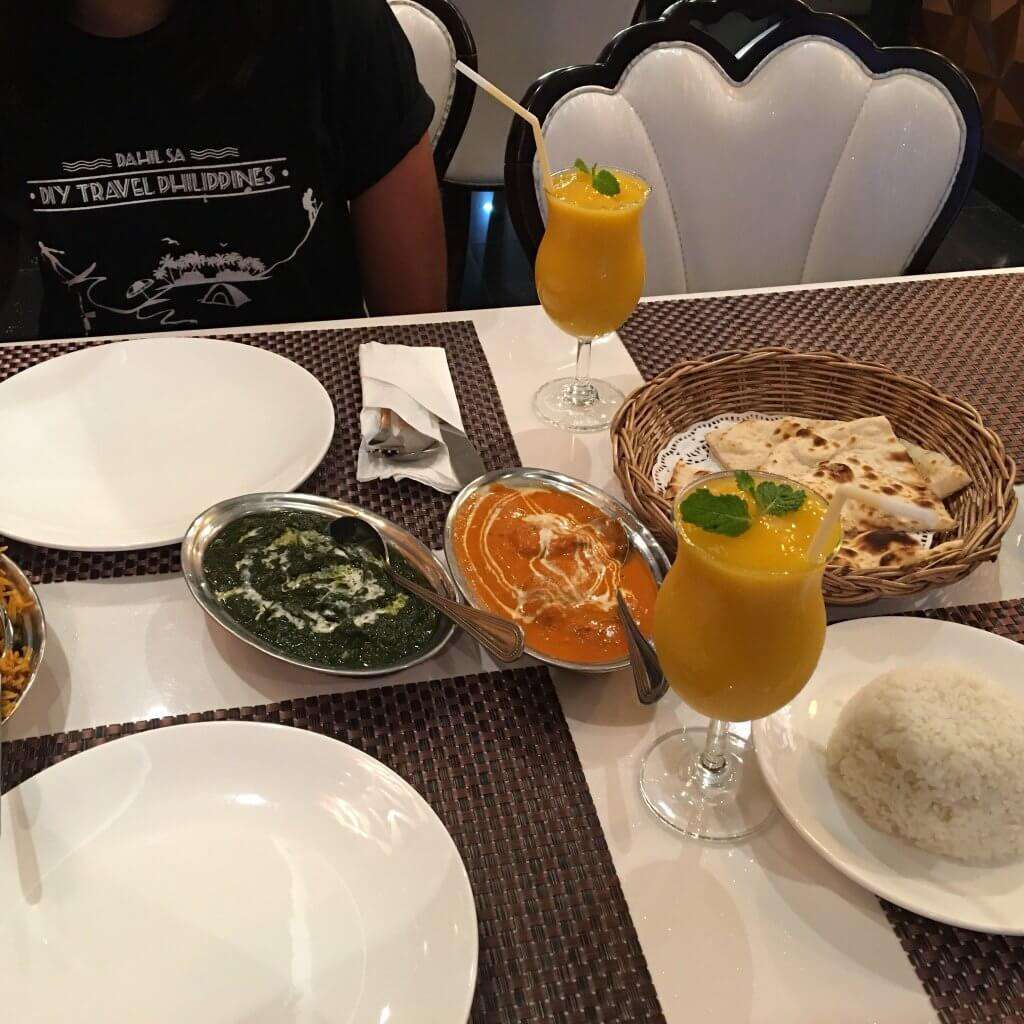 food in an Indian restaurant in Phuket