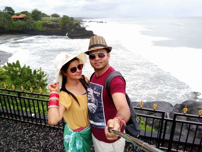 Couple on Bali honeymoon