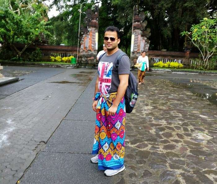 Male traveler in Bali