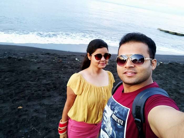 Couple on the beach in Bali