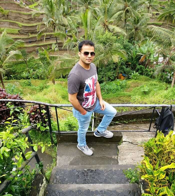 Male traveler in Bali