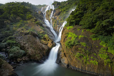 Dudhsagar Waterfalls is the 5th largest waterfall in India