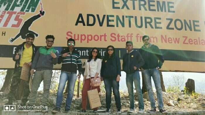 friends on a trip to rishikesh