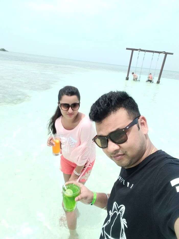 honeymoon in adaaran resort 