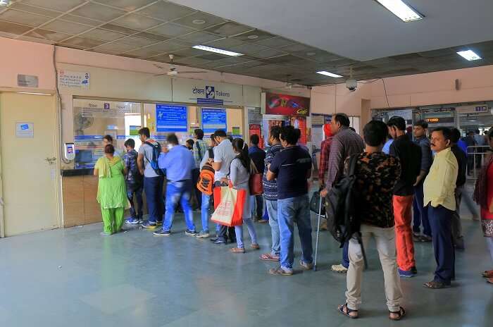 Indian railways ticket window