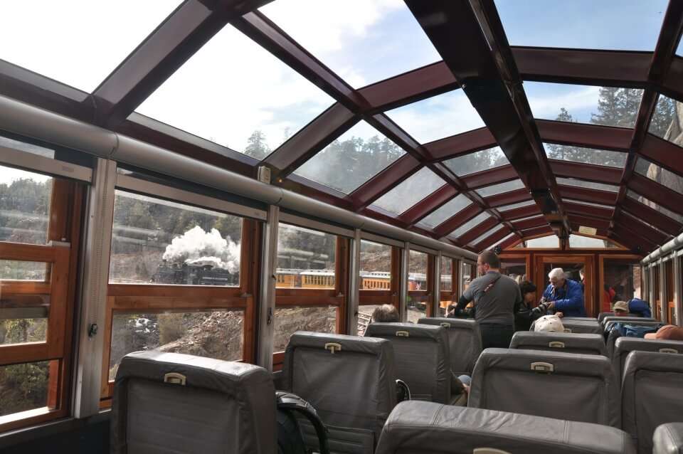glass roof top train