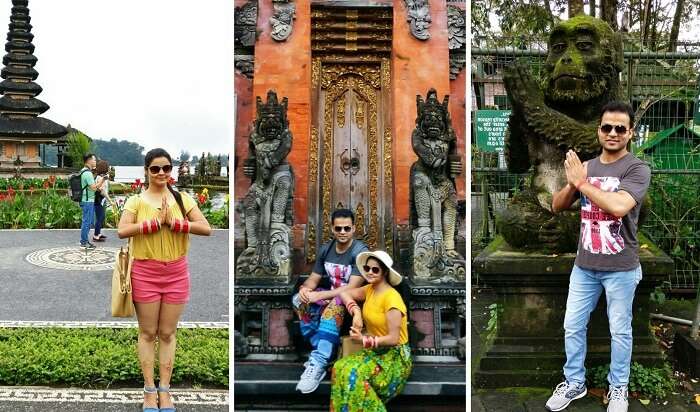 Couple on Bali honeymoon