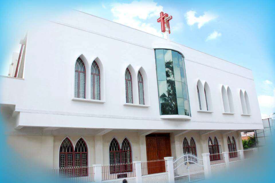 A beautiful white church in Coimbatore