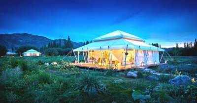A view of luxury camp in Leh