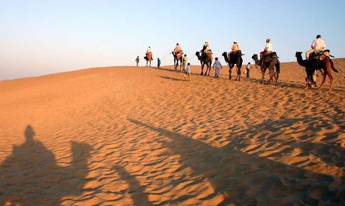 camel safari in thar