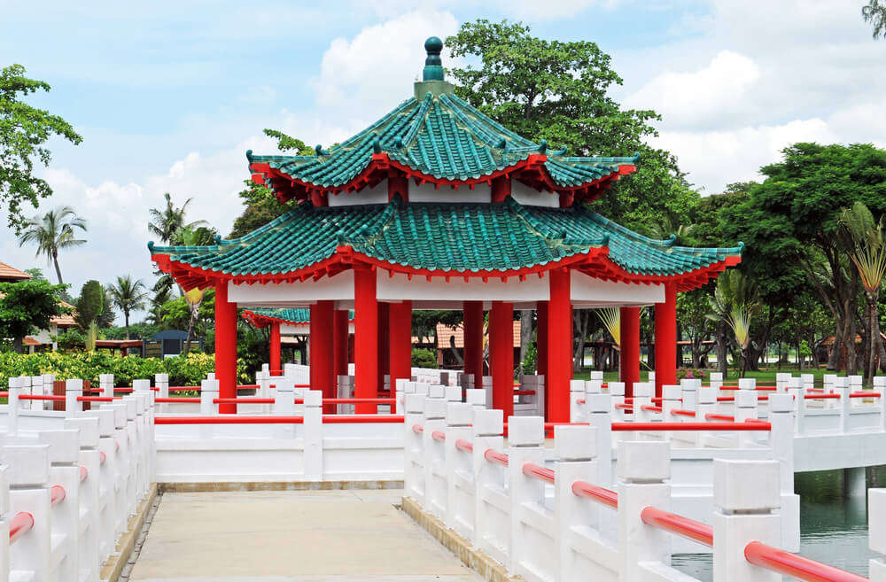 a beautiful gazebo in Kusu Island