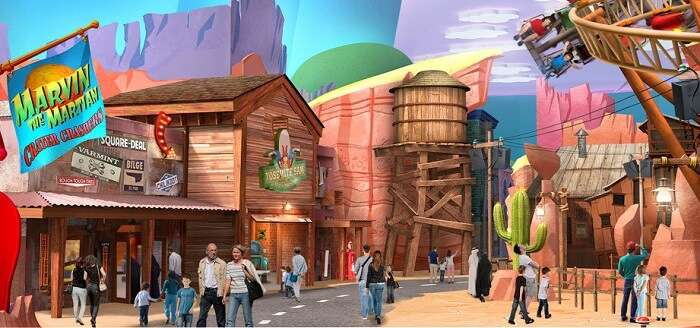 warner bros world theme park english