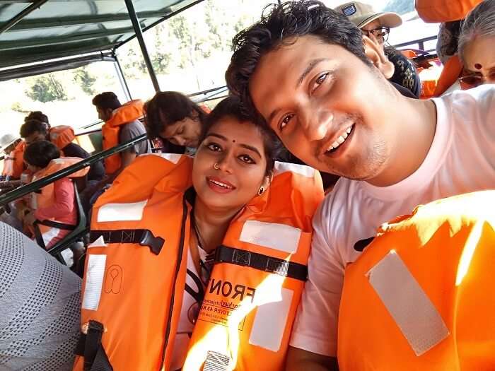 Couple boating in Kerala