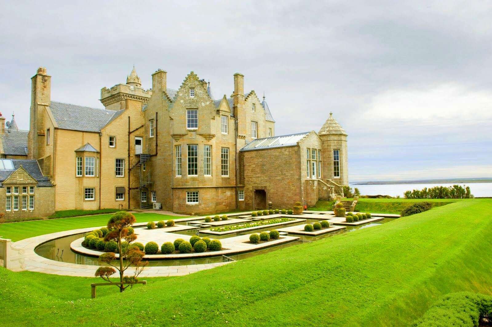 the gorgeous view of Balfour Castle