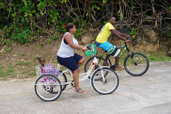 tushar seychelles honeymoon trip: cycling