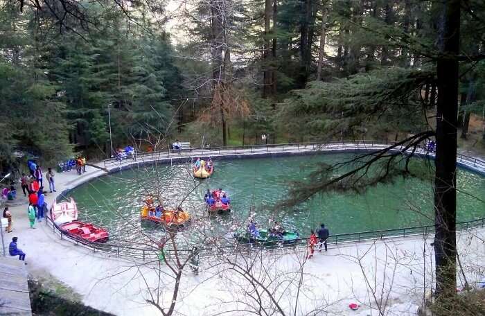 kuldeep manali honeymoon trip: boating in van vihar