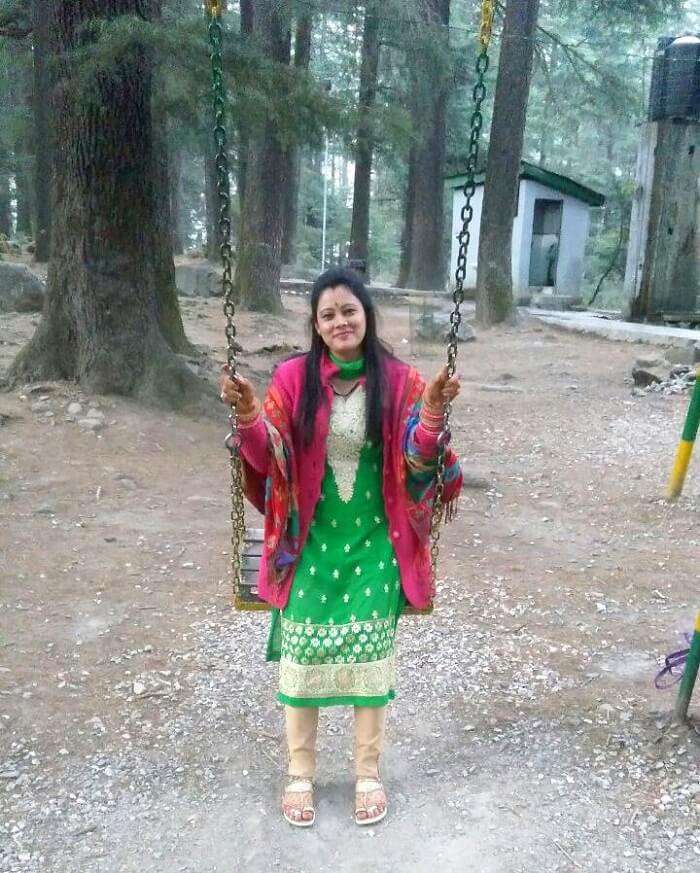 kuldeep manali honeymoon trip: swing in van vihar