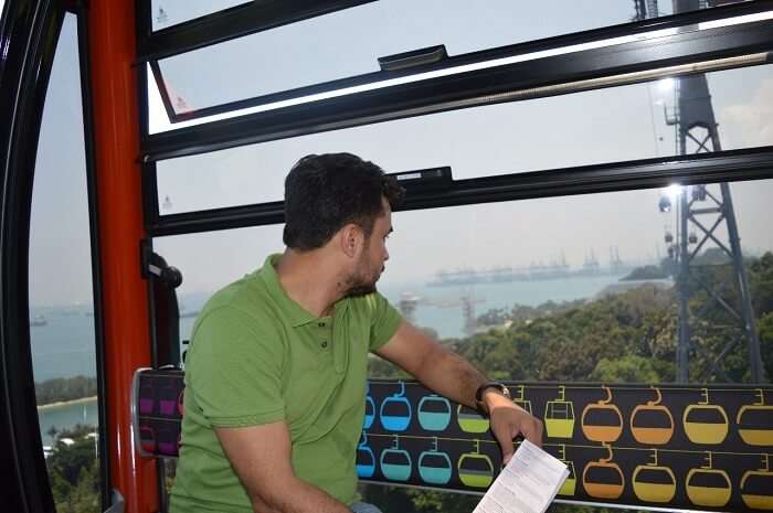 anshu singapore trip: cable car