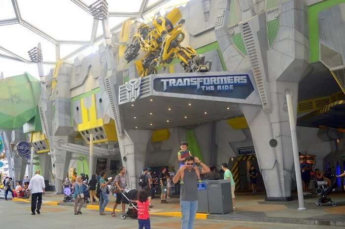 anshu singapore trip: sushant and son at transformers zone