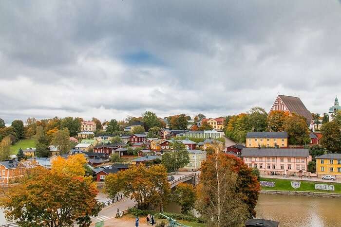 view of the famous city in Finland from above