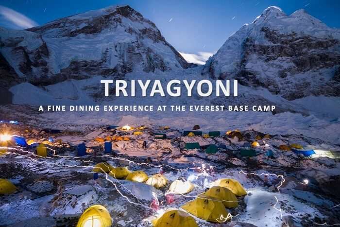 Project Triyagyoni dine at mt everest base camp