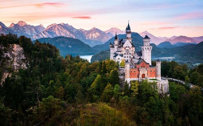 A beautiful view of Neuschwanstein Castle