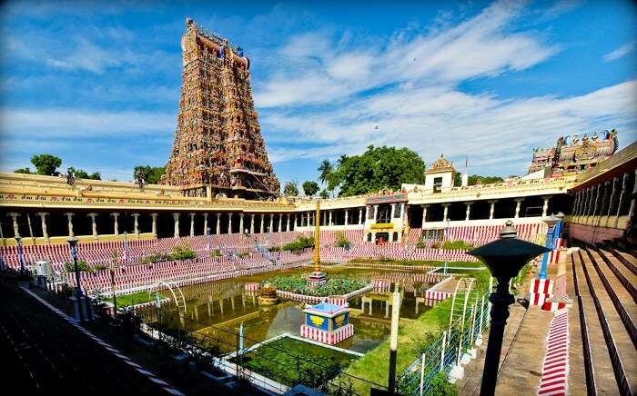 beautiful view of meenakshi temple