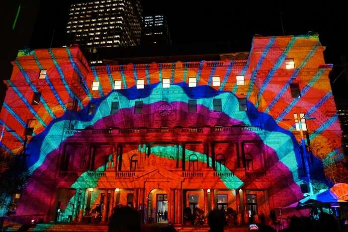 Customs House during Vivid Sydney