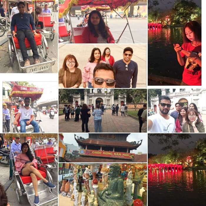 pallavi vietnam family trip: hanoi tour collage