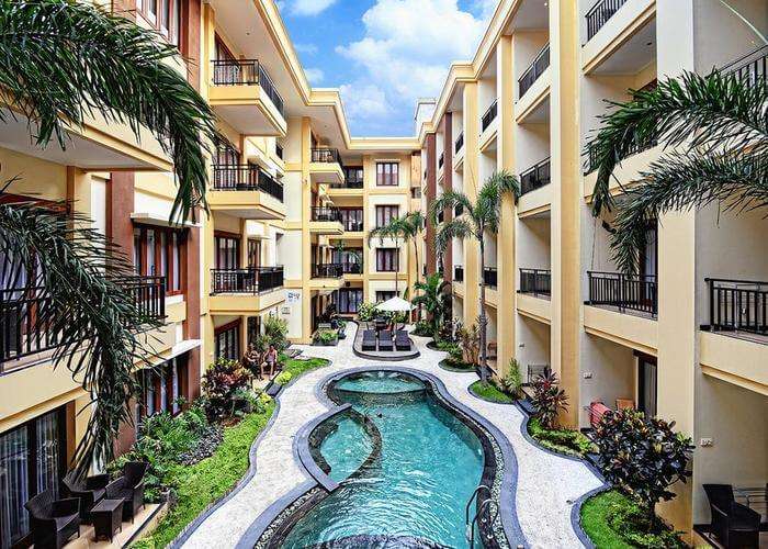 swimming pool at Kuta Apartments