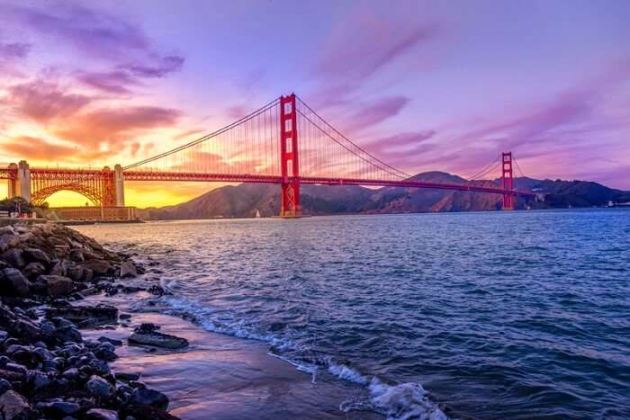 san francisco bridge evening