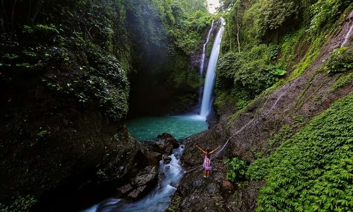 Several waterfalls make up Aling-Aling Waterfall