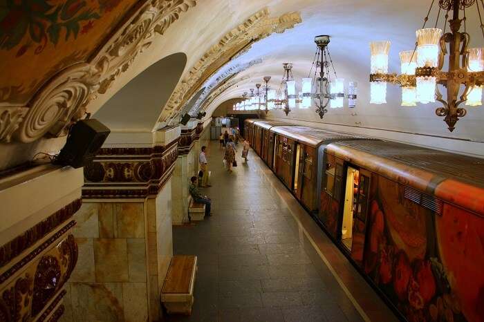 Ride in the Moscow Metro