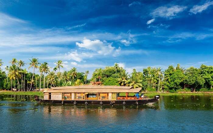 a luxurious houseboat in Kerala 