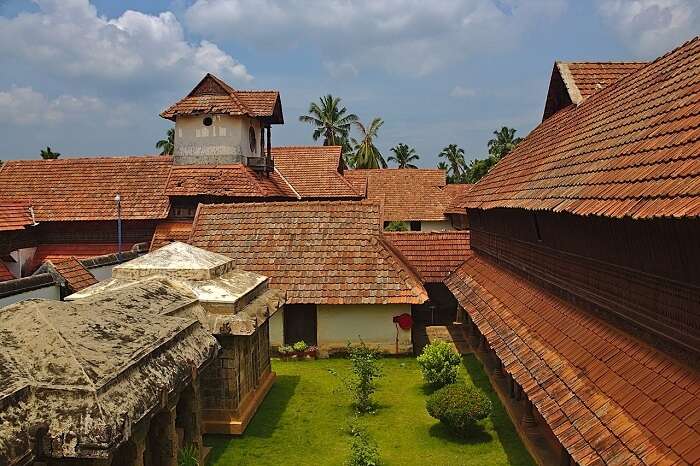 Padmanabhapuram Palace as seen from one of the buildings