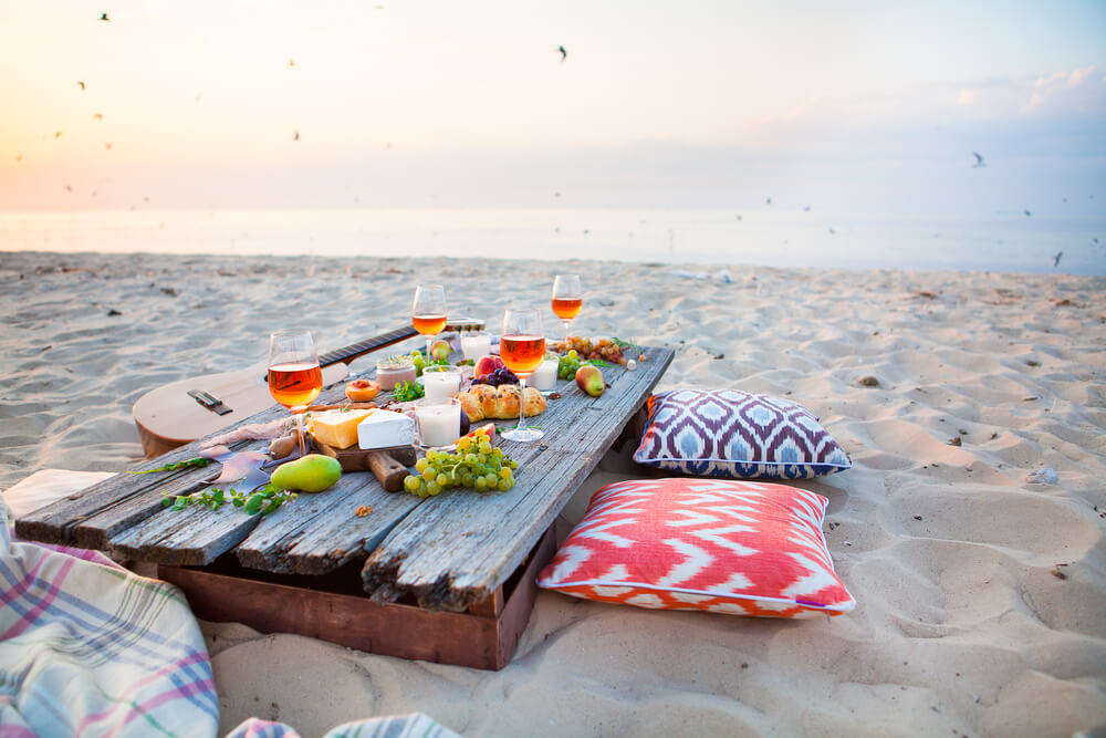 food at the beach