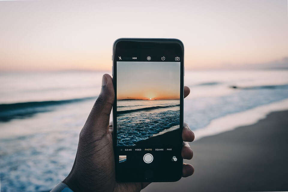 mobile at the beach