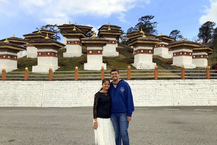 mahesh bhutan trip dochula pass together