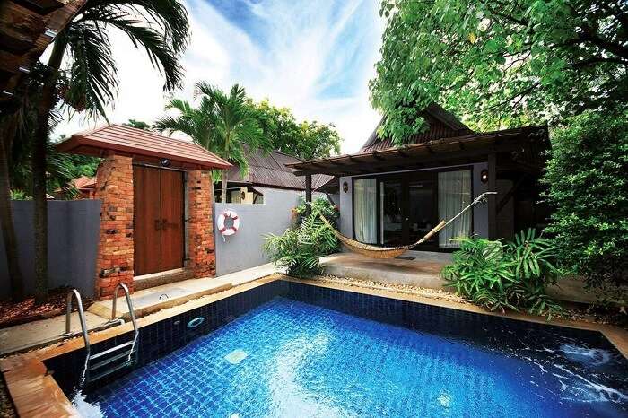 private pool near room in railay bay