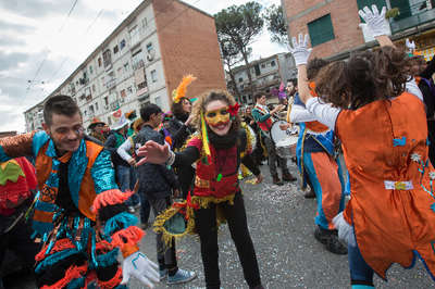 A carnival parade in Naples, Italy