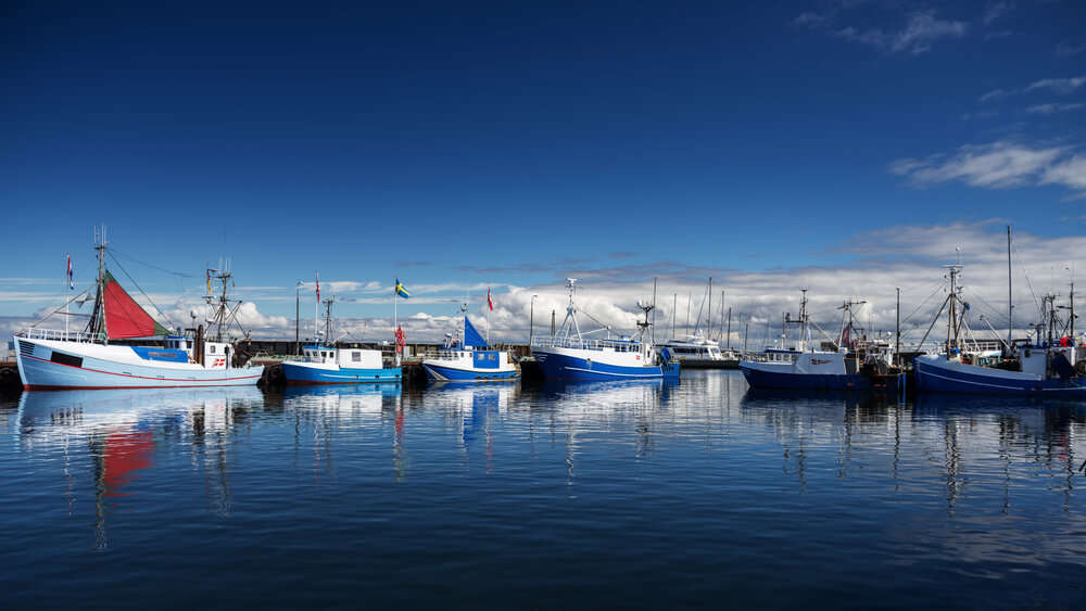 ship at the harbour in Gilleleje