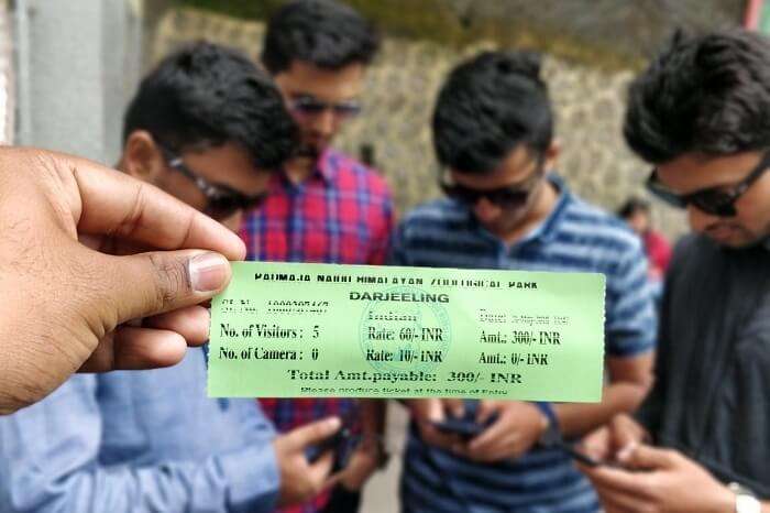 Darjeeling zoo ticket 