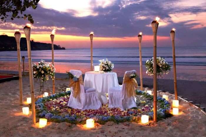 Romantic Beach Dinner in Bali