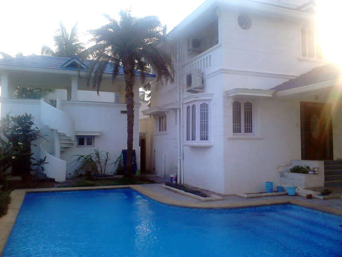 a beach house with a pool in Chennai