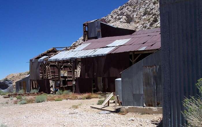 view of ghost town in inyo mountains